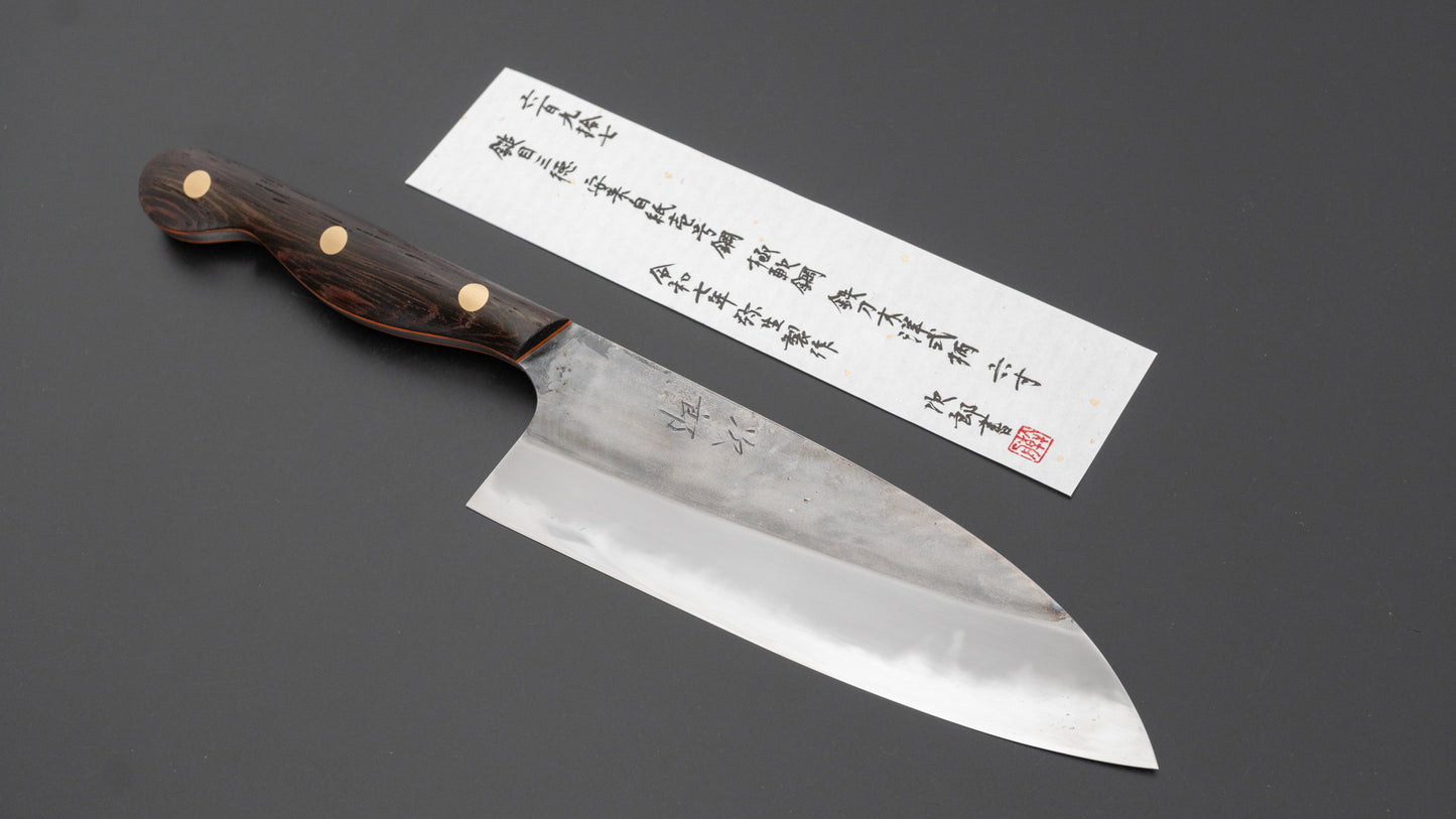 Jiro Tsuchime Yo Santoku 180mm Tagayasan Handle (#697)