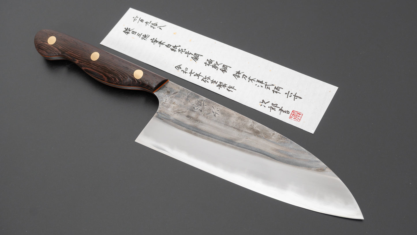 Jiro Tsuchime Yo Santoku 180mm Tagayasan Handle (#698)