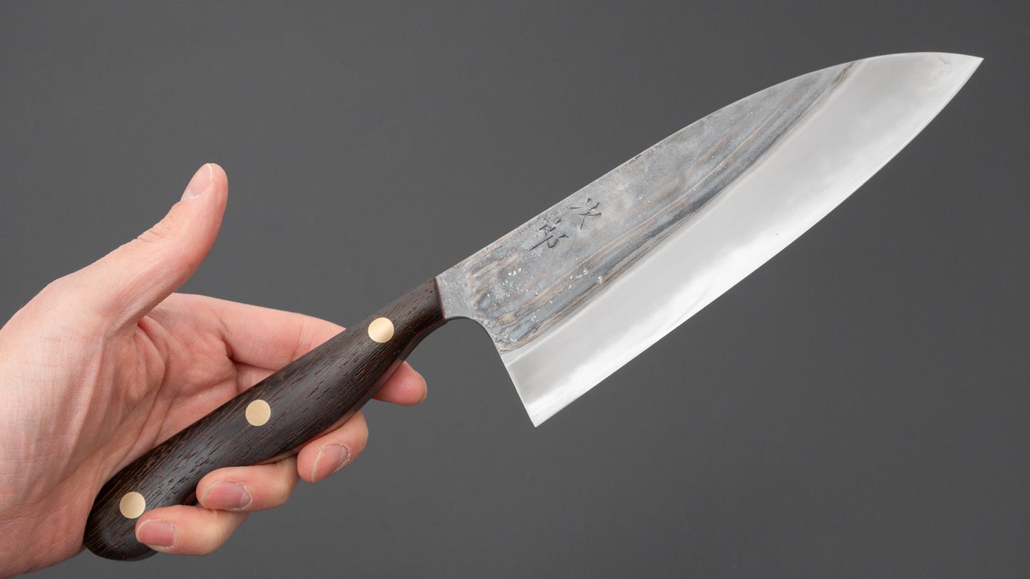 Jiro Tsuchime Yo Santoku 180mm Tagayasan Handle (#699)