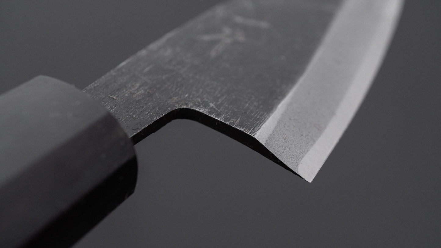 ひとひら 白二 黒打 出刃 90mm 朴柄