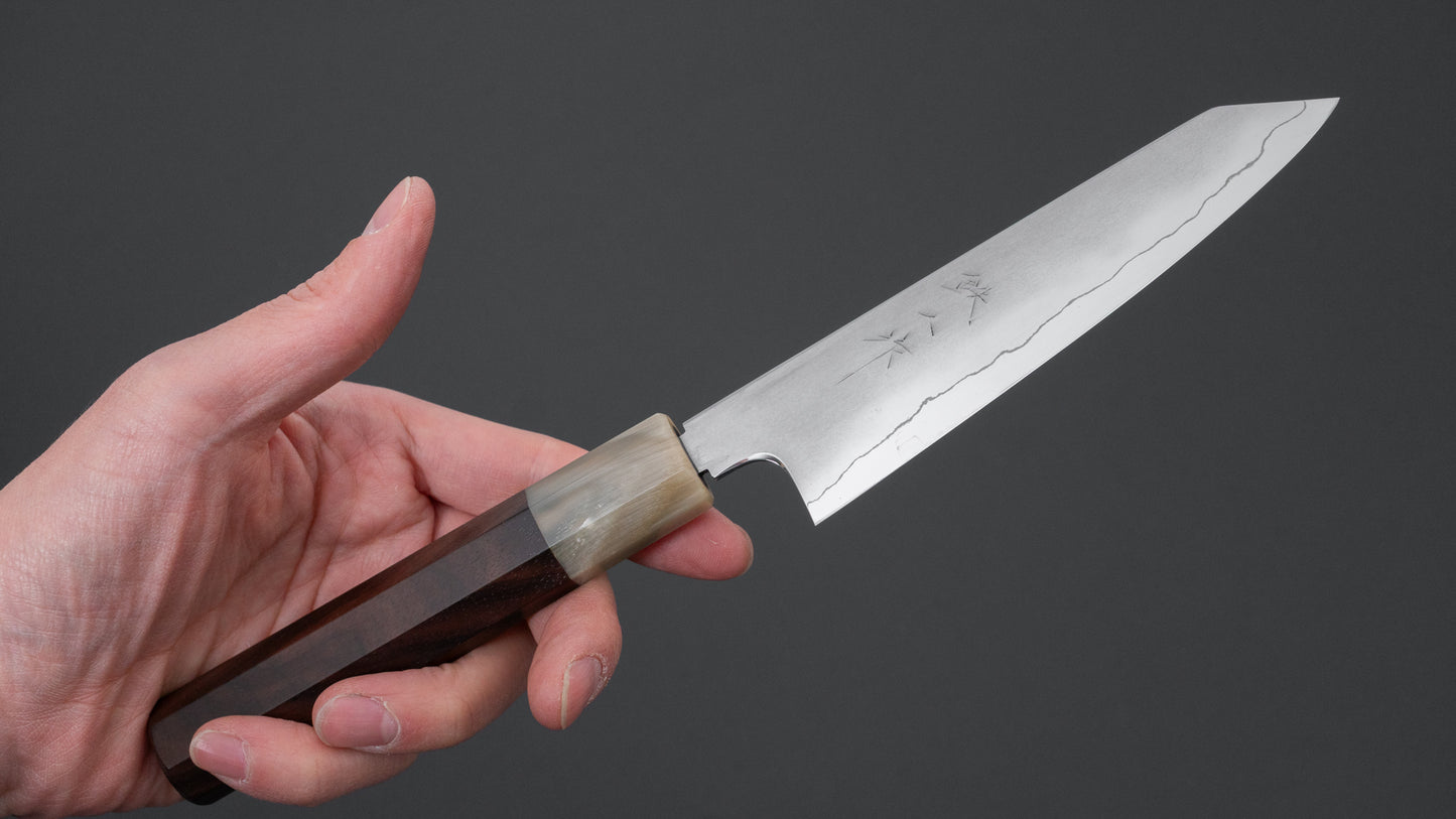 Tetsujin Silver #3 Kasumi Kiritsuke Petty 135mm Taihei Makassar Ebony Handle