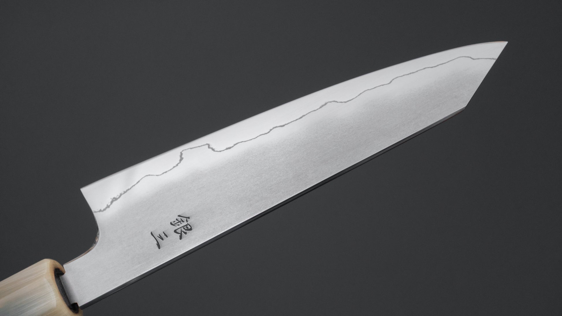 Tetsujin Silver #3 Kasumi Kiritsuke Petty 135mm Taihei Makassar Ebony Handle