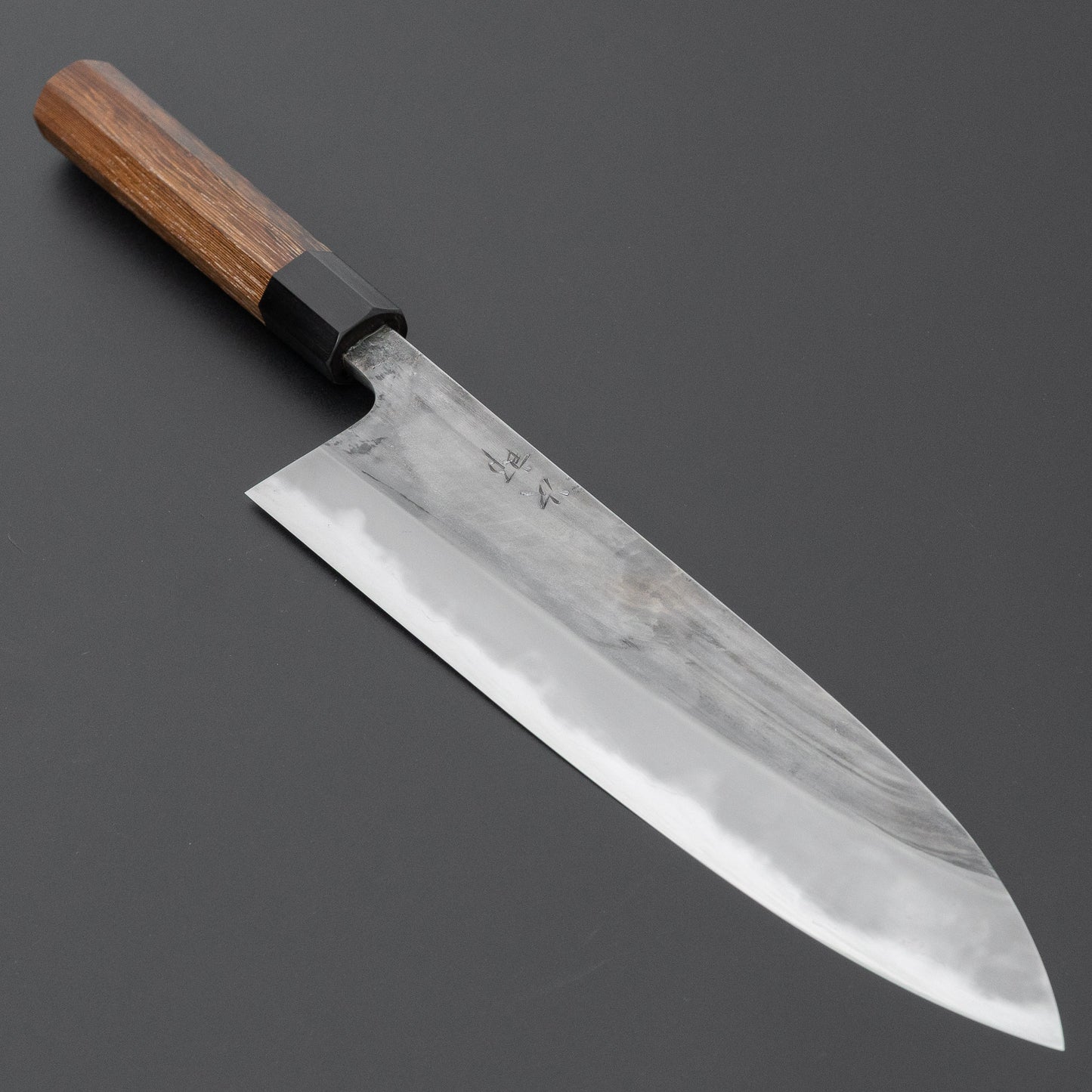 かじや次郎 鎚目 和式 牛刀 240mm 太平鉄刀木柄 (#835)
