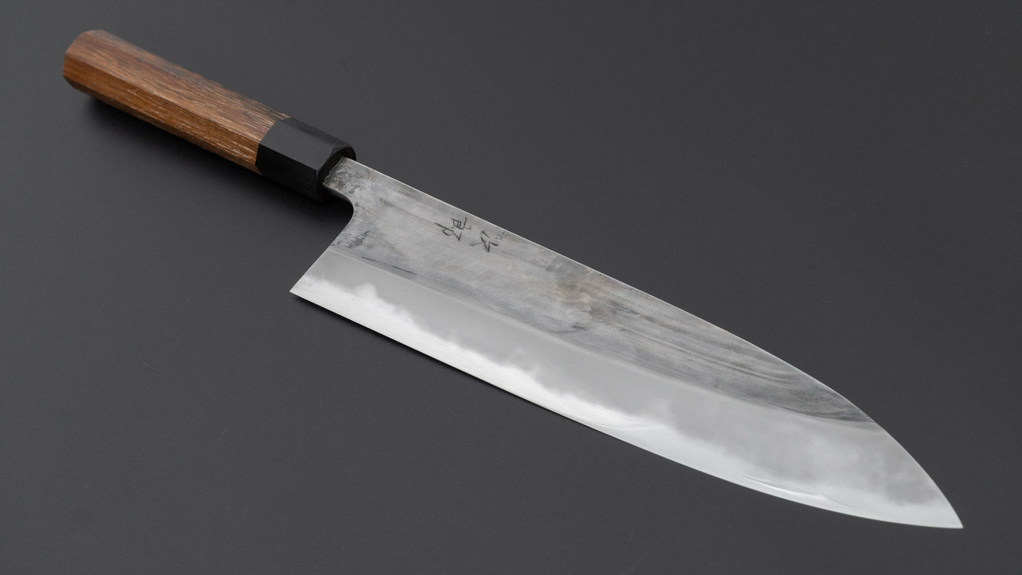 かじや次郎 鎚目 和式 牛刀 240mm 太平鉄刀木柄 (#835)