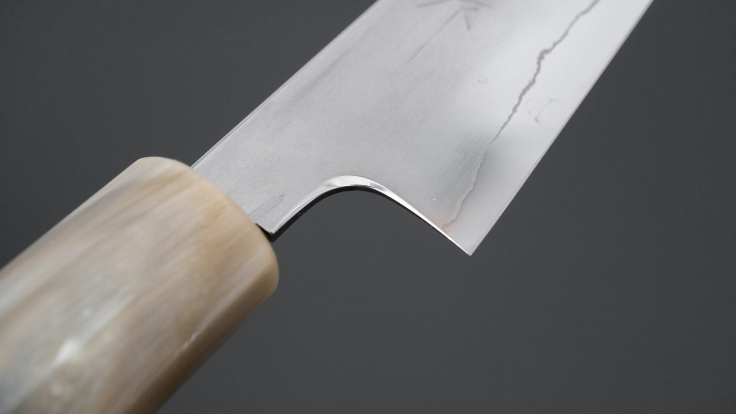 Tetsujin Silver #3 Kasumi Kiritsuke Petty 135mm Taihei Makassar Ebony Handle