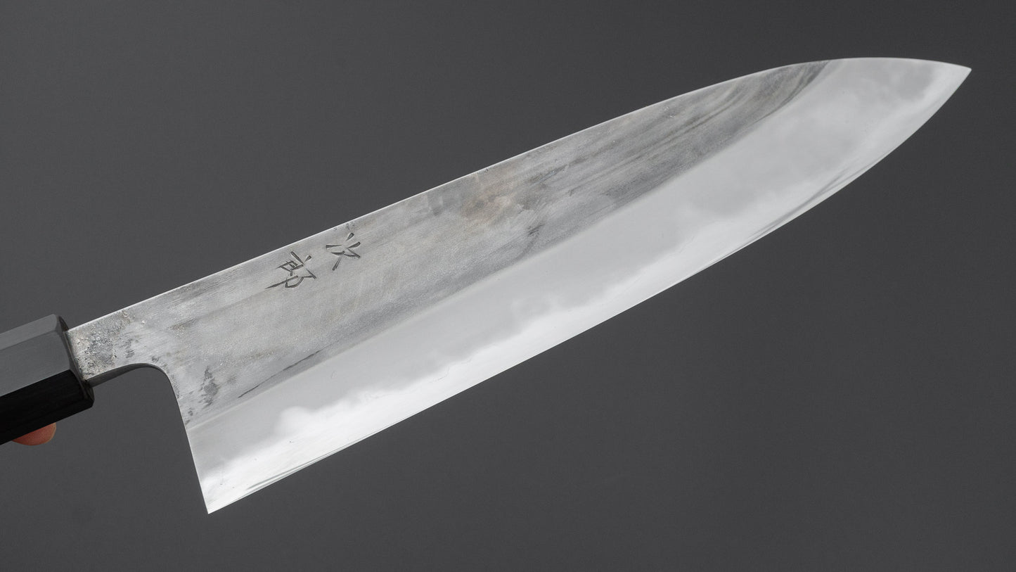 かじや次郎 鎚目 和式 牛刀 240mm 太平鉄刀木柄 (#835)