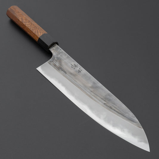かじや次郎 鎚目 和式 牛刀 240mm 太平鉄刀木柄 (#836)