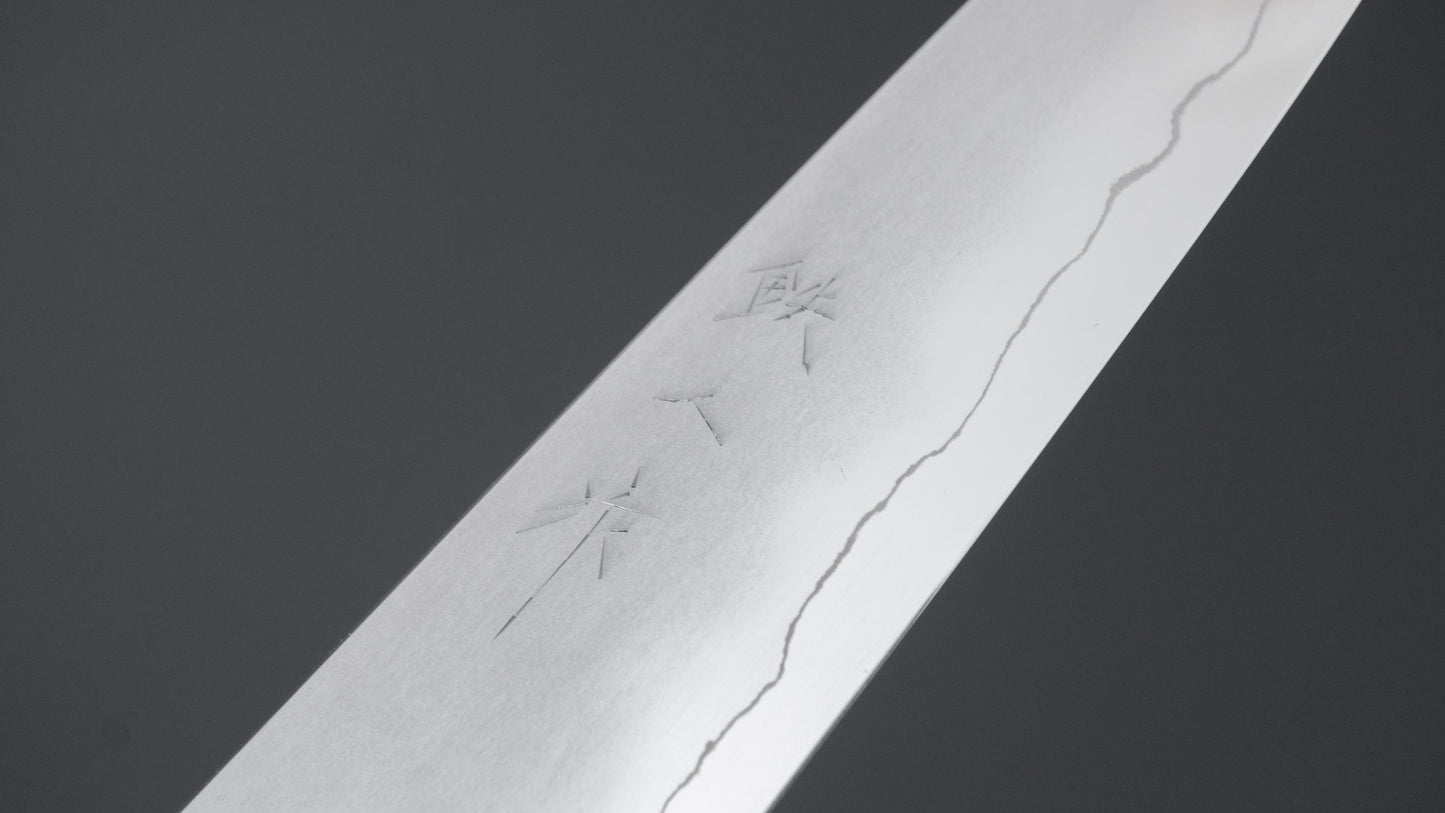 Tetsujin Silver #3 Kasumi Petty 135mm Taihei Makassar Ebony Handle