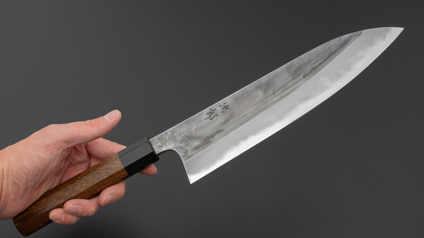 かじや次郎 鎚目 和式 牛刀 240mm 太平鉄刀木柄 (#836)