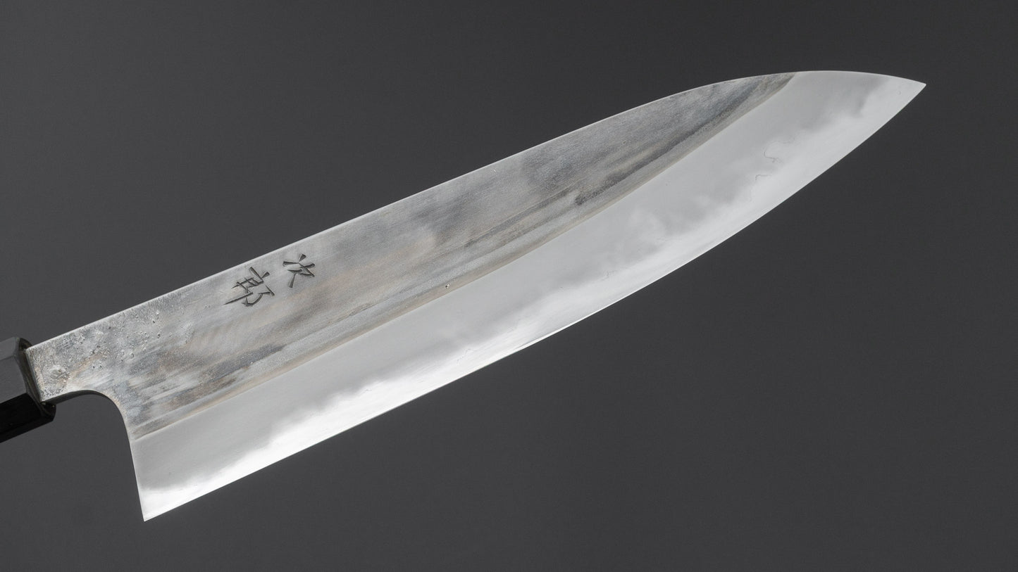 かじや次郎 鎚目 和式 牛刀 240mm 太平鉄刀木柄 (#836)