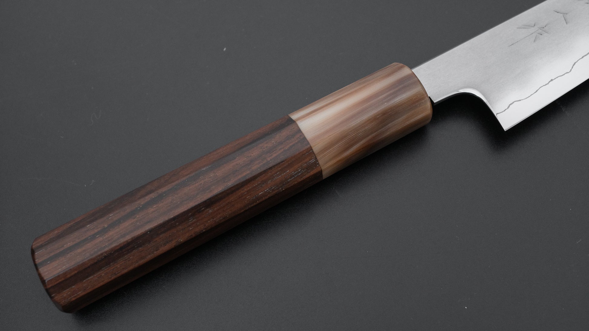 Tetsujin Silver #3 Kasumi Petty 135mm Taihei Makassar Ebony Handle