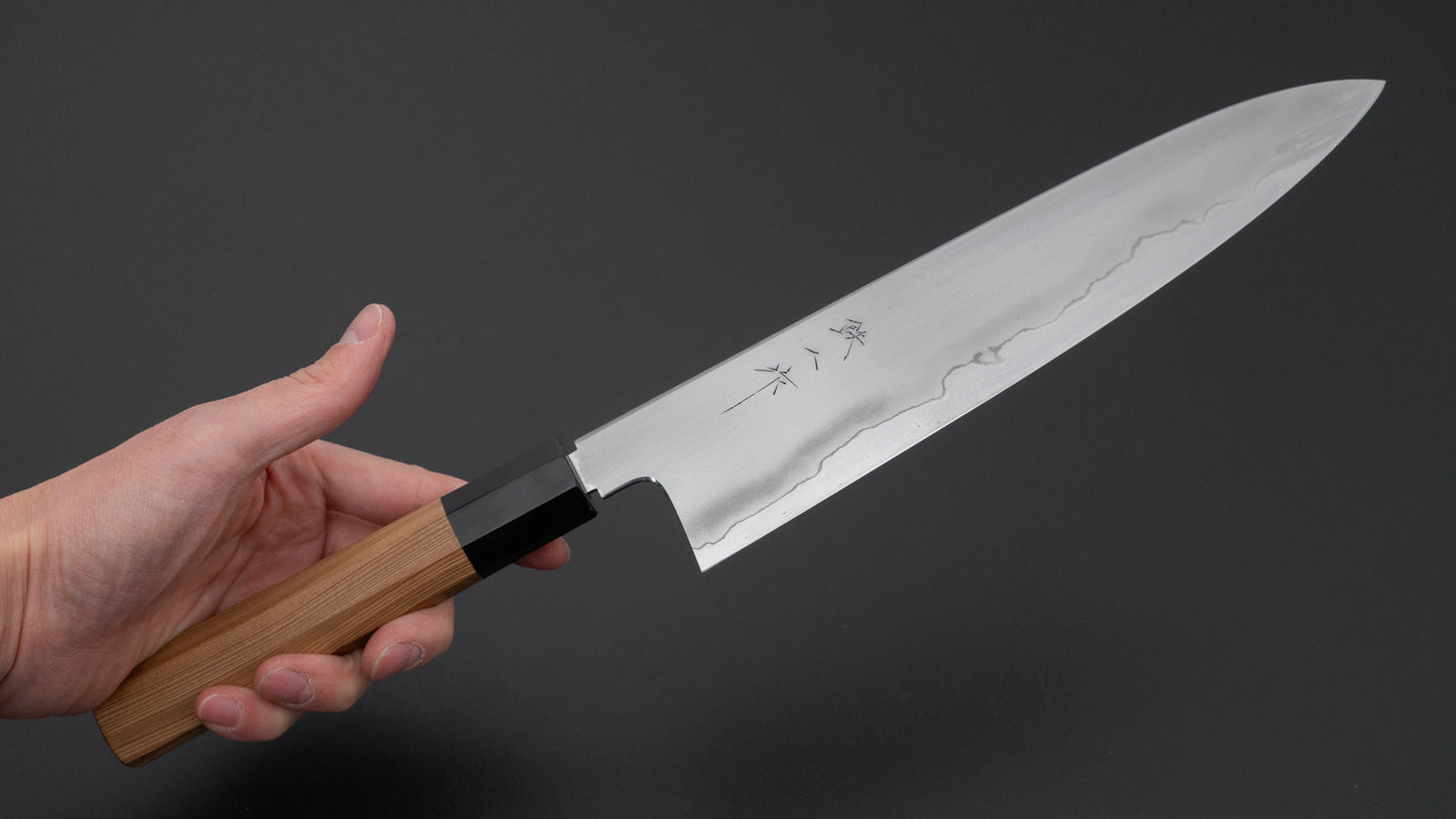 Tetsujin Silver #3 Ukiba Gyuto 240mm Yakusugi Cedar Handle