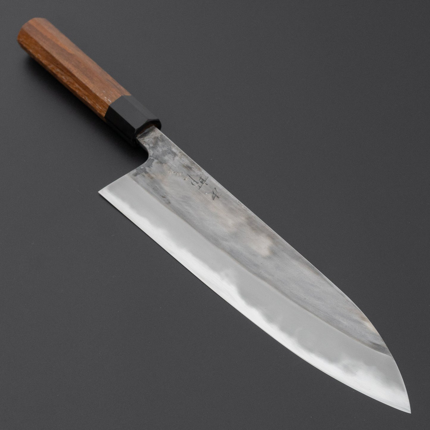 かじや次郎 鎚目 和式 牛刀 240mm 太平鉄刀木柄 (#837)