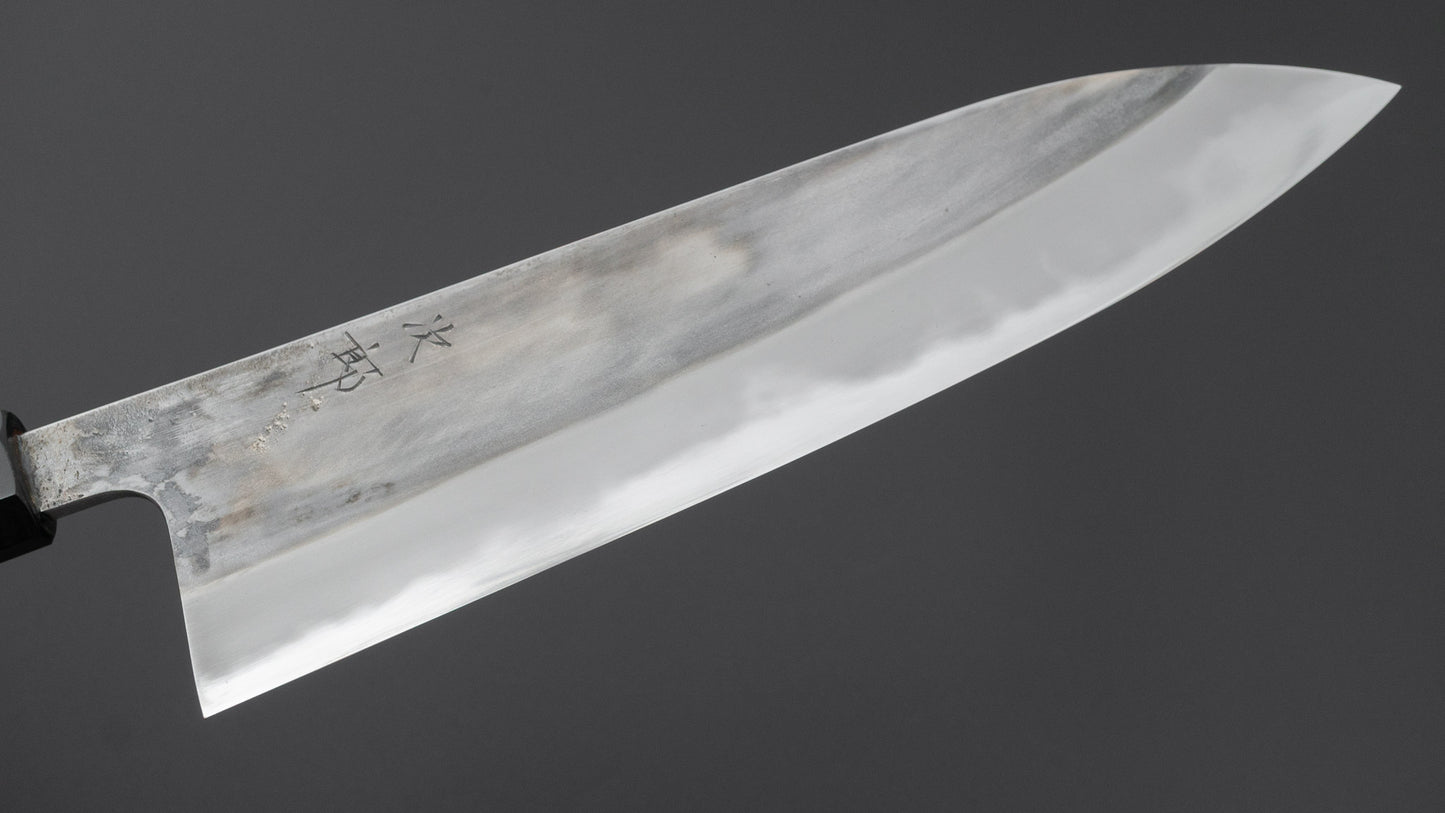 かじや次郎 鎚目 和式 牛刀 240mm 太平鉄刀木柄 (#837)