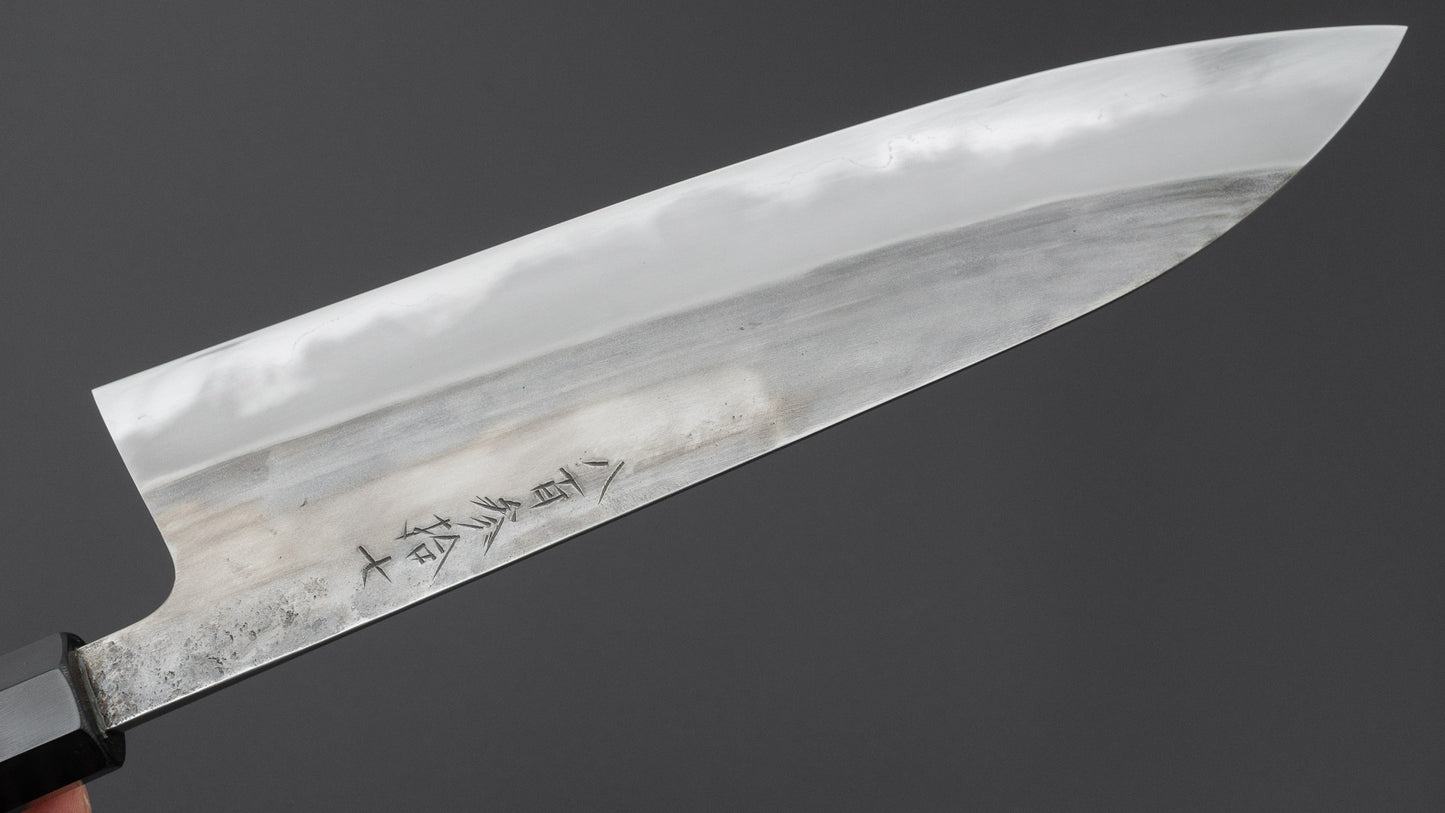 かじや次郎 鎚目 和式 牛刀 240mm 太平鉄刀木柄 (#837)