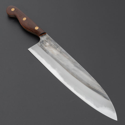 かじや次郎 鎚目 洋式 牛刀 240mm 鉄刀木柄 (#838)