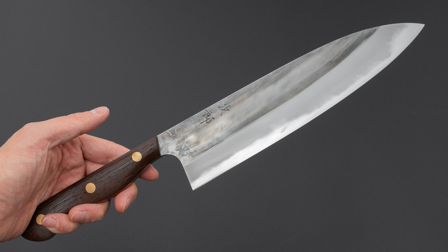 かじや次郎 鎚目 洋式 牛刀 240mm 鉄刀木柄 (#838)