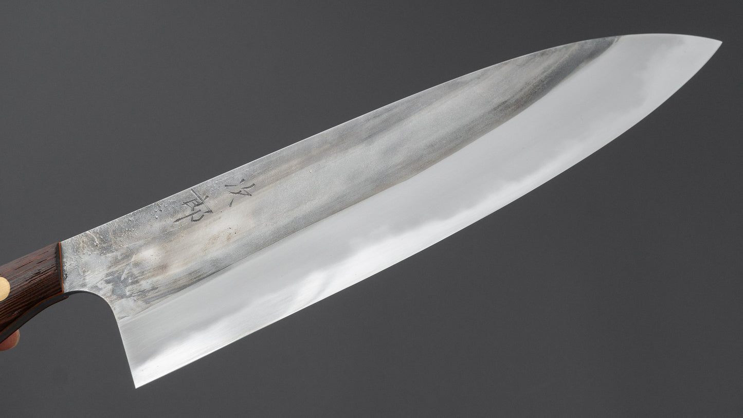 かじや次郎 鎚目 洋式 牛刀 240mm 鉄刀木柄 (#838)