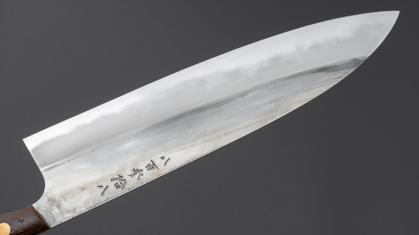 かじや次郎 鎚目 洋式 牛刀 240mm 鉄刀木柄 (#838)