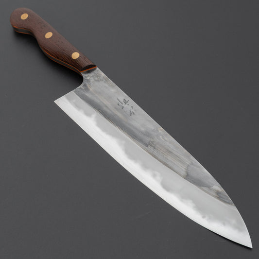 かじや次郎 鎚目 洋式 牛刀 240mm 鉄刀木柄 (#839)