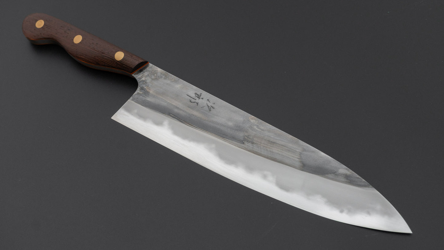 かじや次郎 鎚目 洋式 牛刀 240mm 鉄刀木柄 (#839)