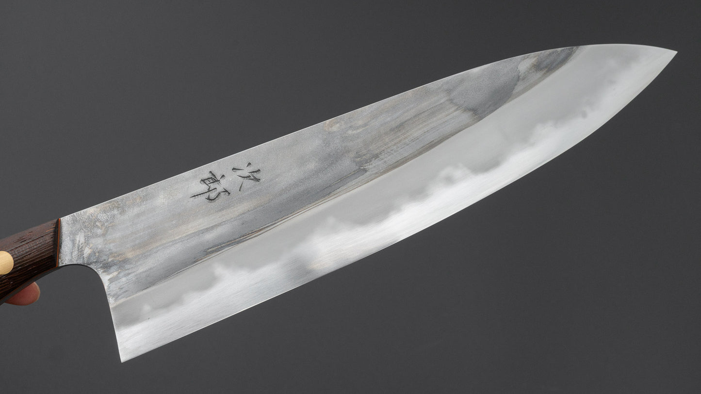 かじや次郎 鎚目 洋式 牛刀 240mm 鉄刀木柄 (#839)