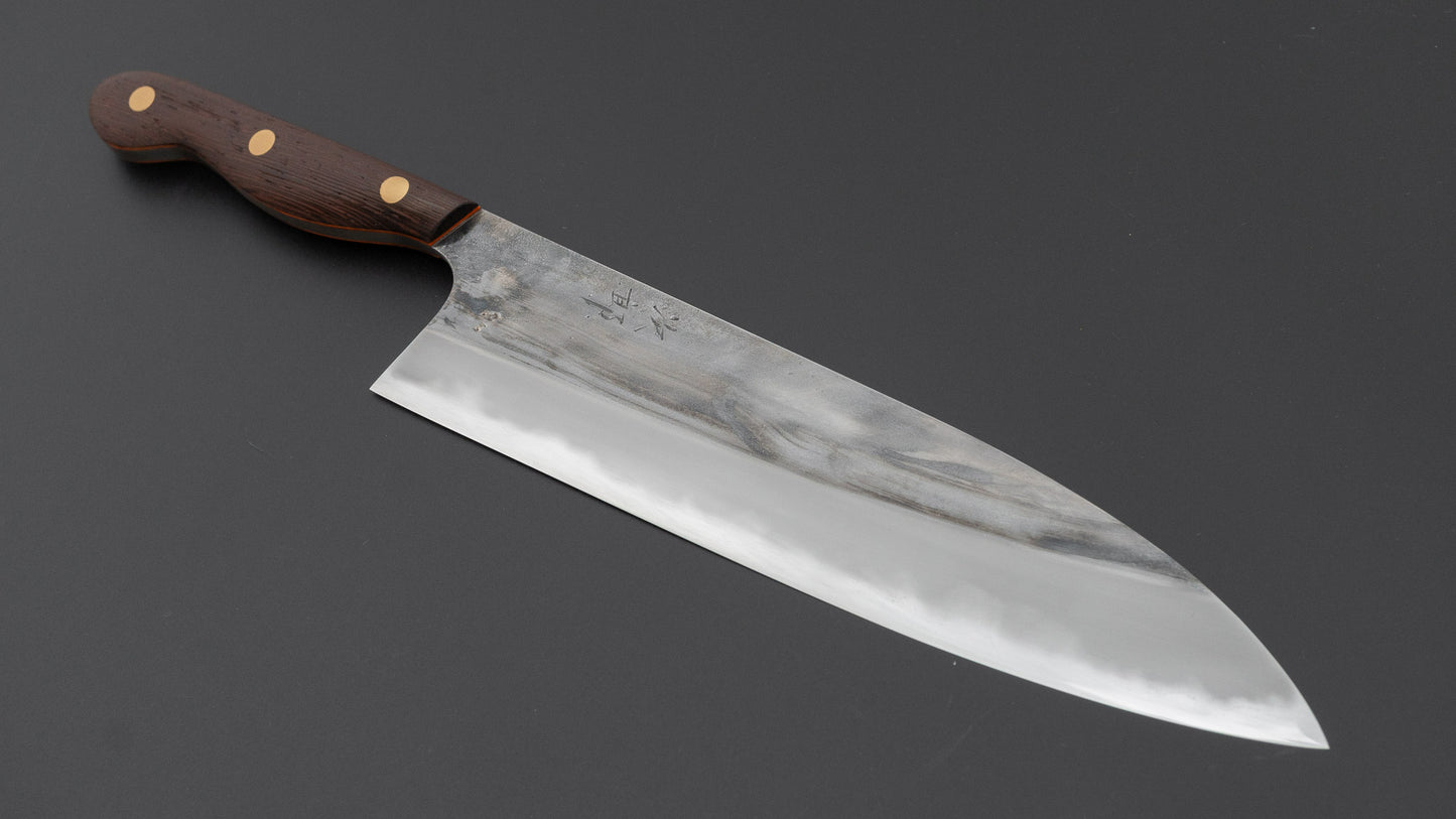 かじや次郎 鎚目 洋式 牛刀 240mm 鉄刀木柄 (#840)