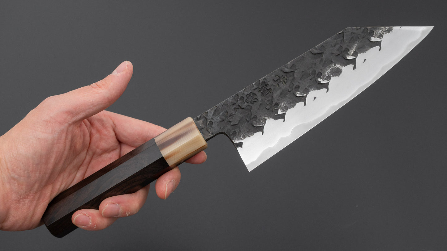 間中刃物 貴輔 ビースト 黒打 ZDP-189 文化 165mm 黒檀柄