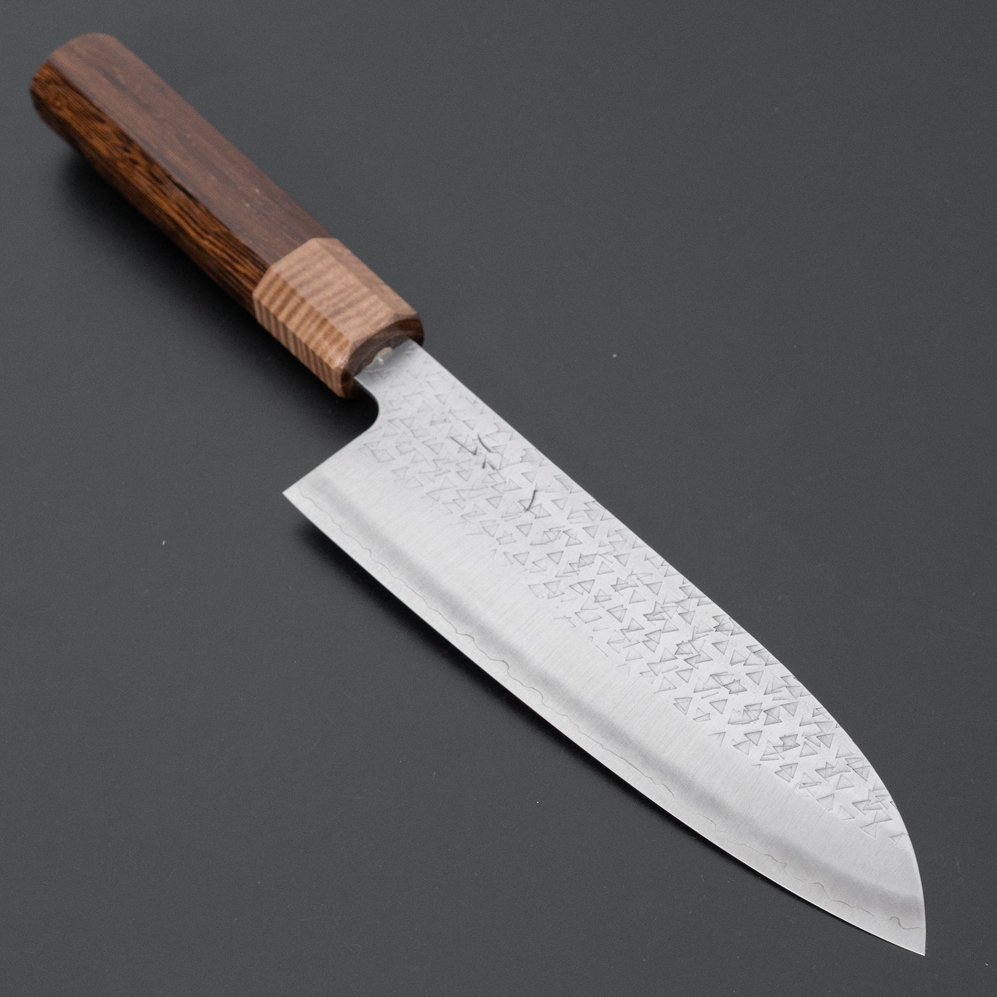 Hitohira Echizen SG2 Tsuchime Santoku 170mm Tagayasan Handle