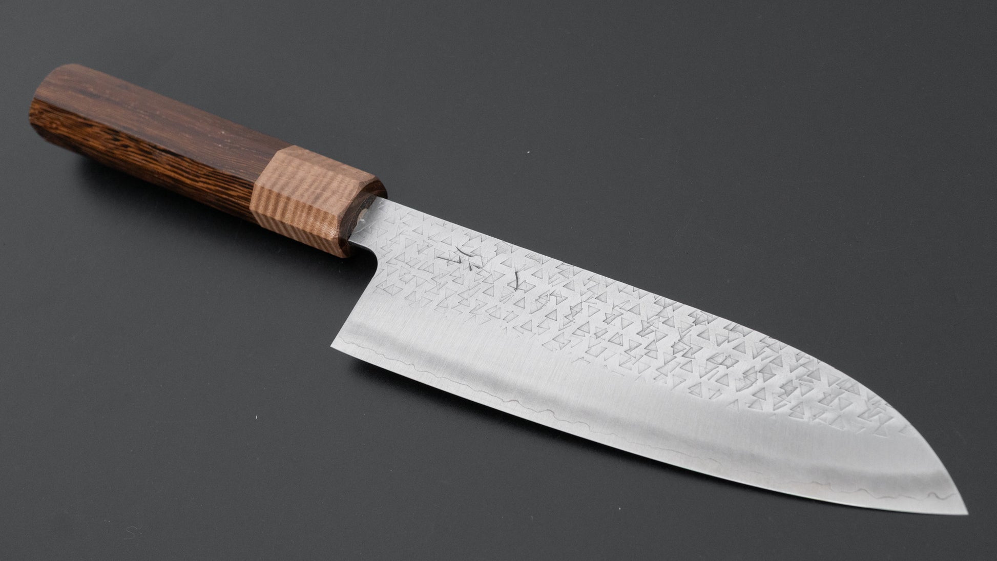 Hitohira Echizen SG2 Tsuchime Santoku 170mm Tagayasan Handle