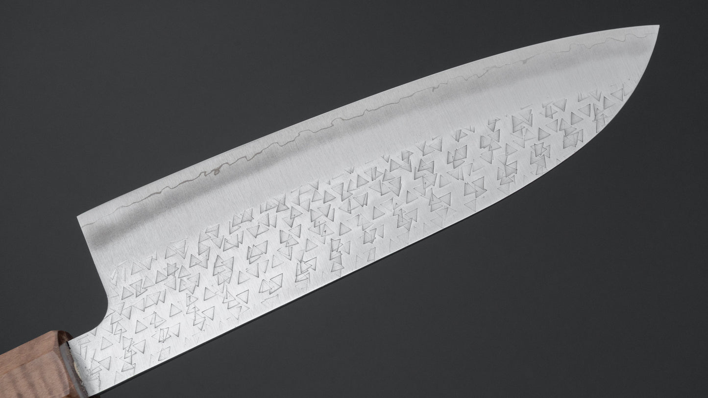 Hitohira Echizen SG2 Tsuchime Santoku 170mm Tagayasan Handle