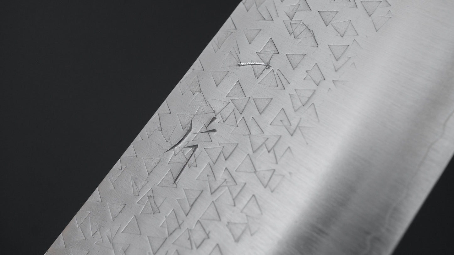 Hitohira Echizen SG2 Tsuchime Santoku 170mm Tagayasan Handle