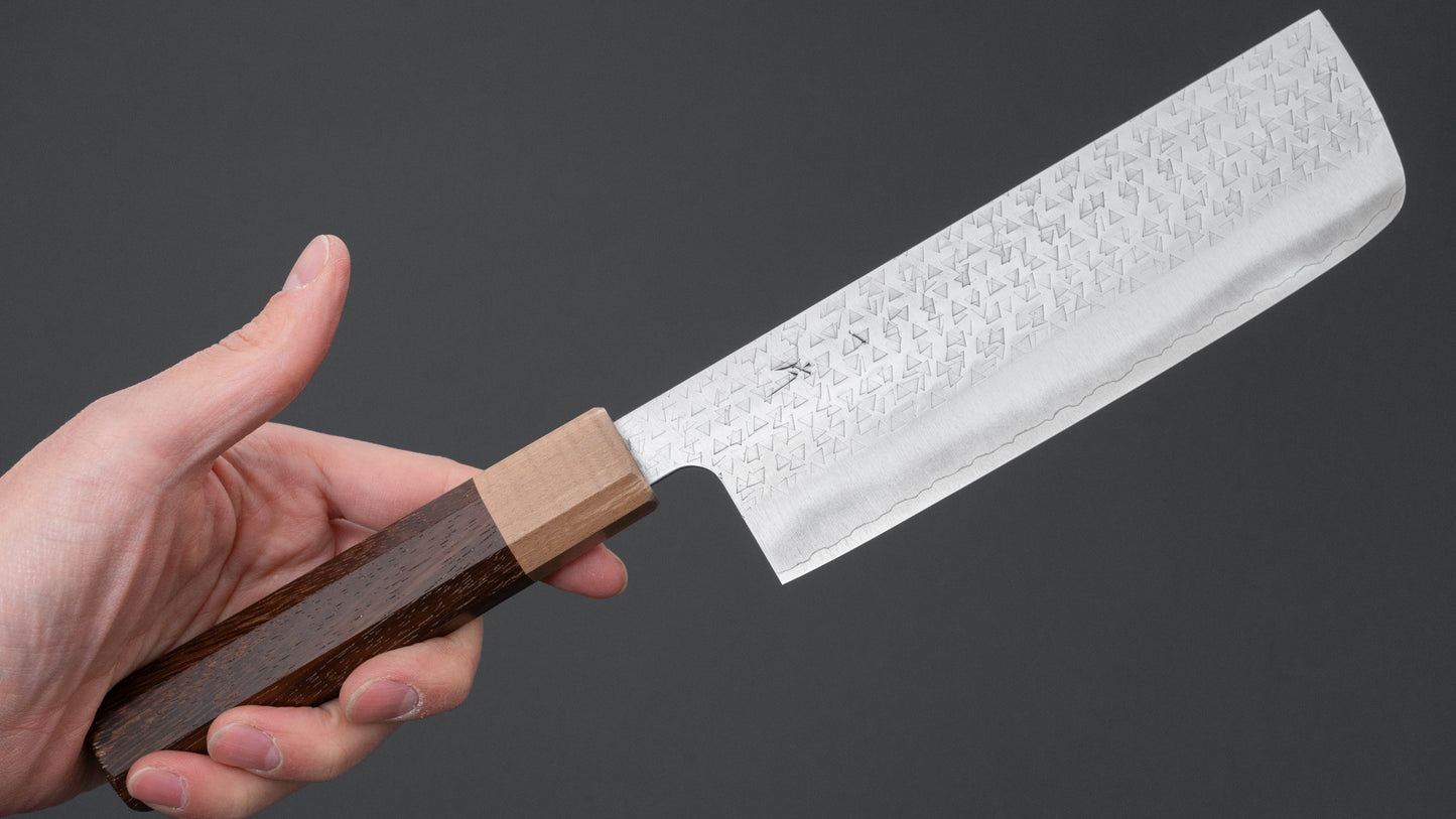 Hitohira Echizen SG2 Tsuchime Nakiri 165mm Tagayasan Handle