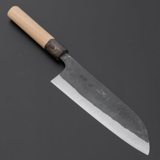 Hitohira Onihiro Blue #1 Santoku 165mm Ho Wood Handle (D-Shape)