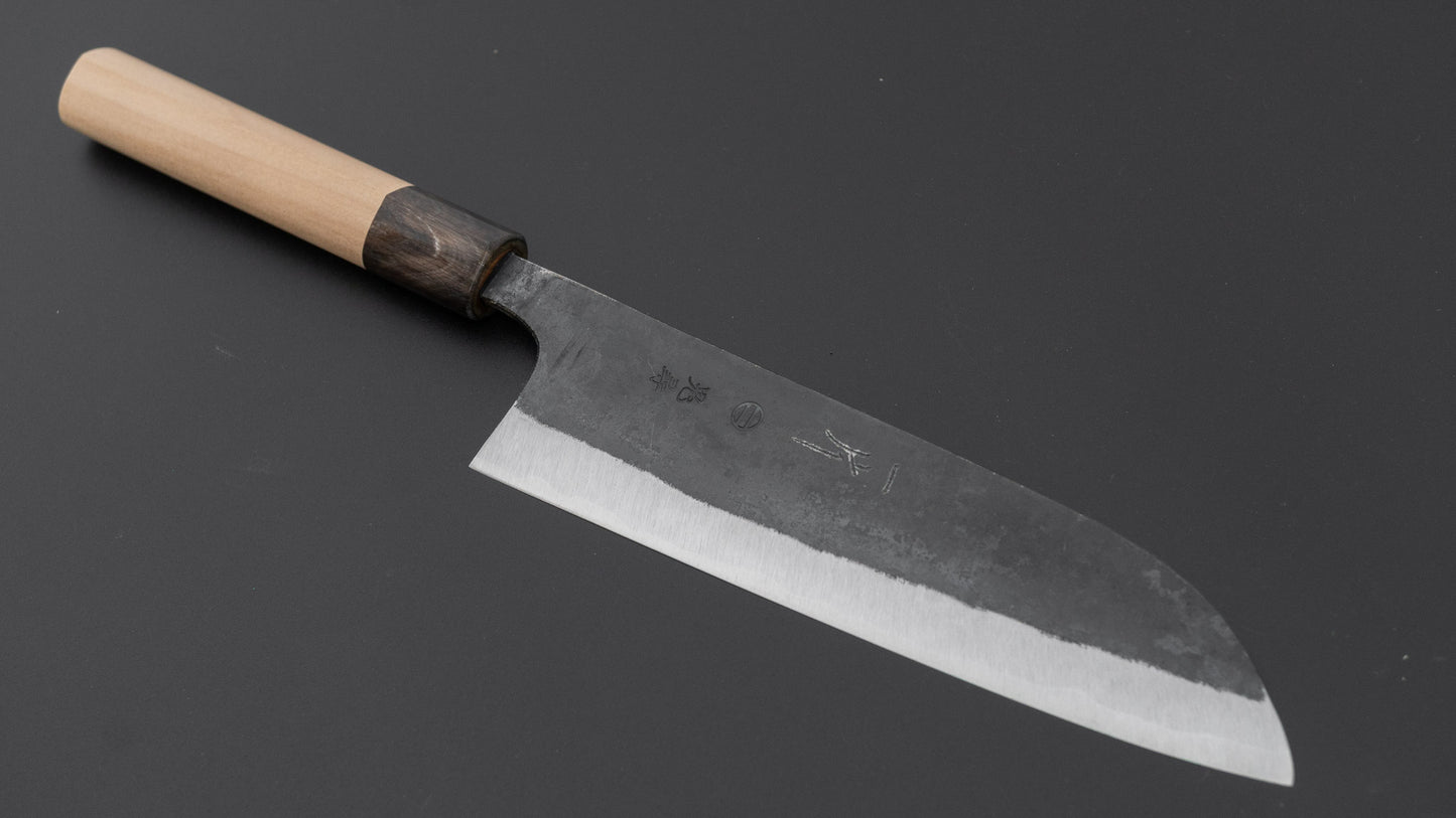 Hitohira Onihiro Blue #1 Santoku 165mm Ho Wood Handle (D-Shape)