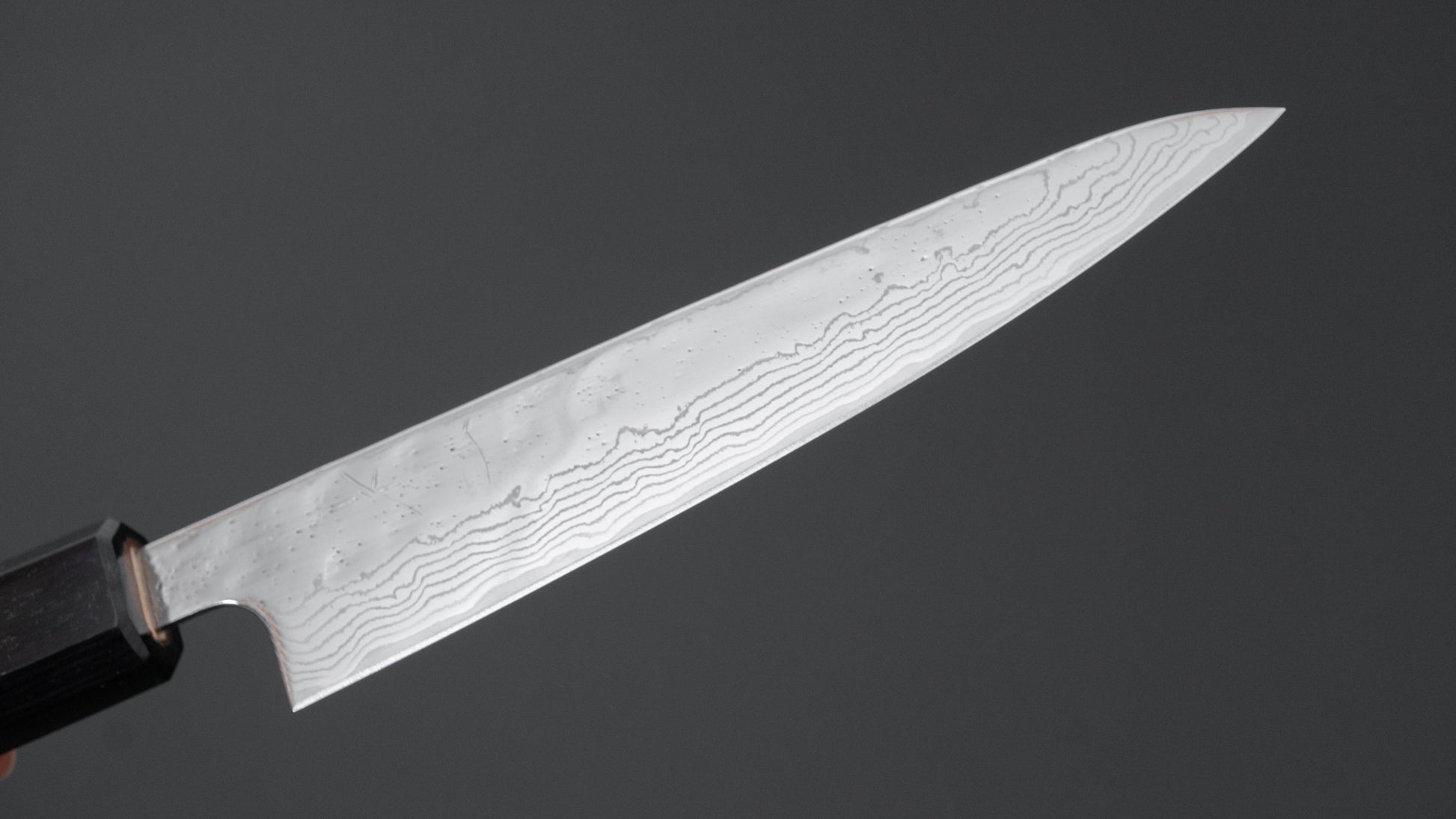 Hitohira Futana SUS440 Stainless Damascus Petty 135mm Walnut Handle