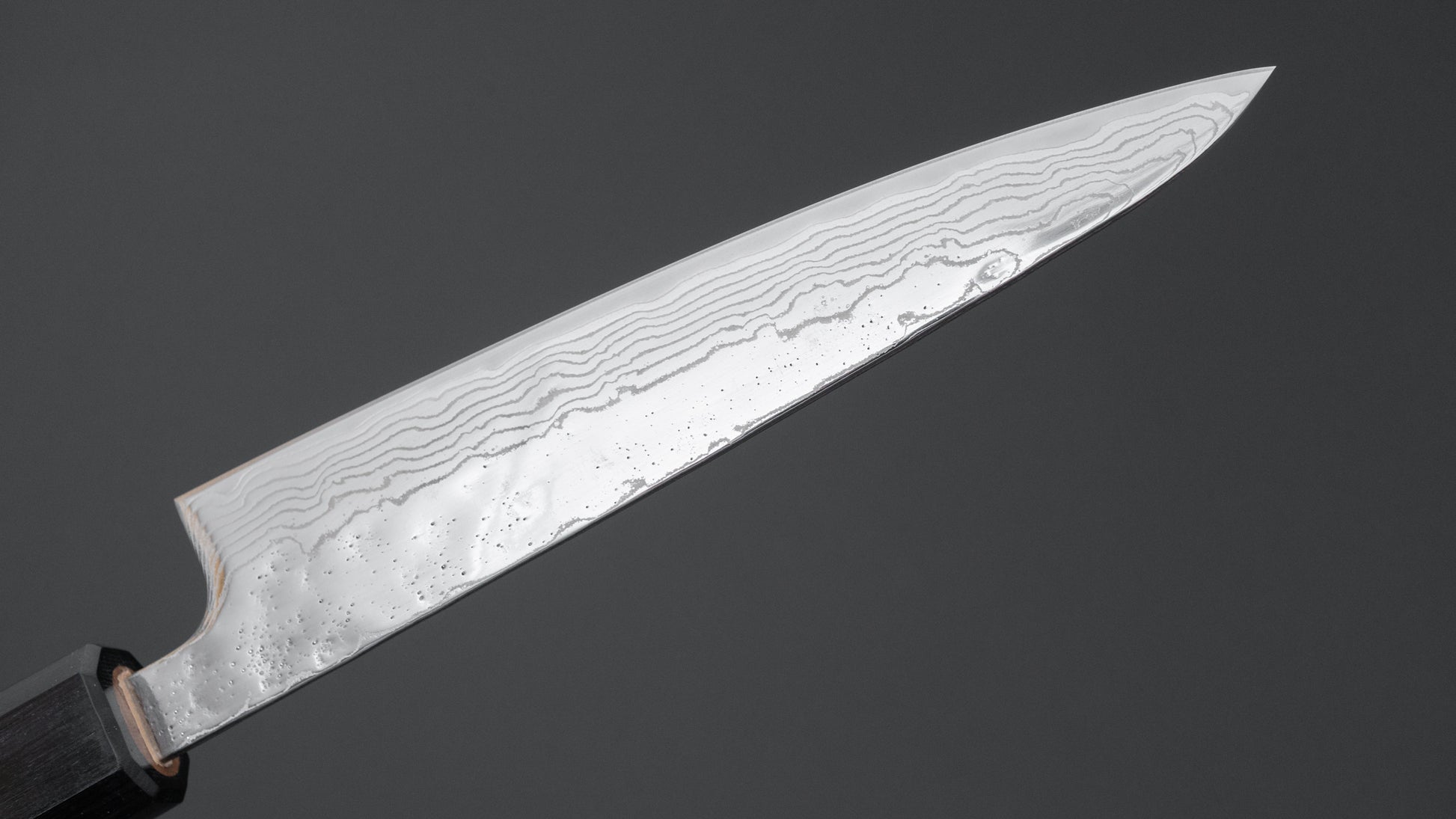 Hitohira Futana SUS440 Stainless Damascus Petty 135mm Walnut Handle