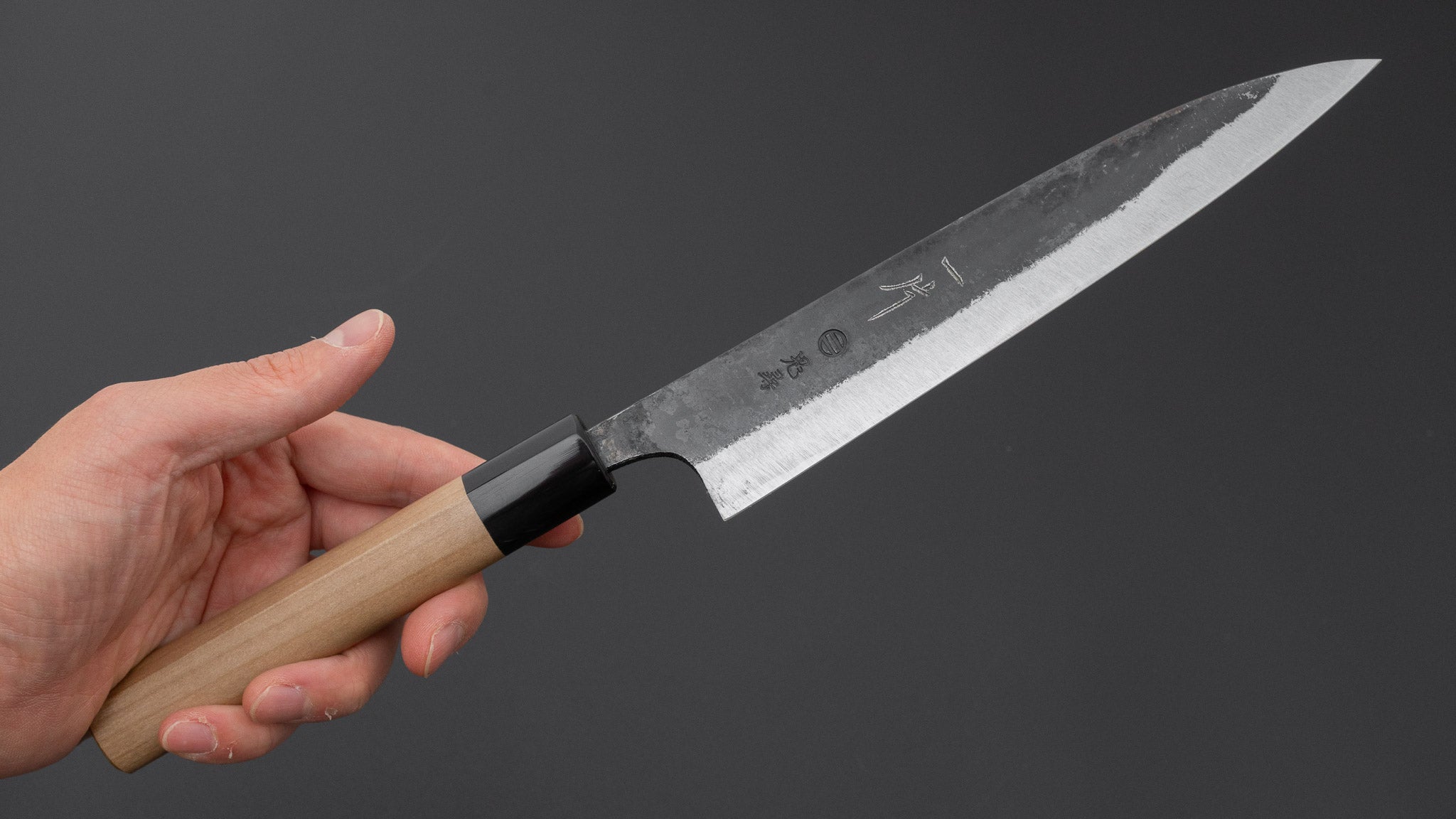 Hitohira Onihiro Blue #1 Petty 180mm Ho Wood Handle (D-Shape