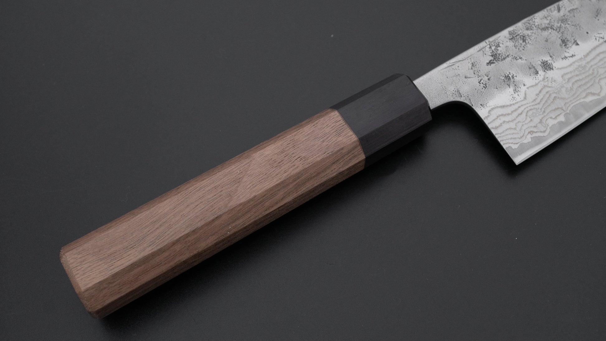 Hitohira Futana Swedish Stainless Nashiji Damascus Santoku 170mm Walnut Handle