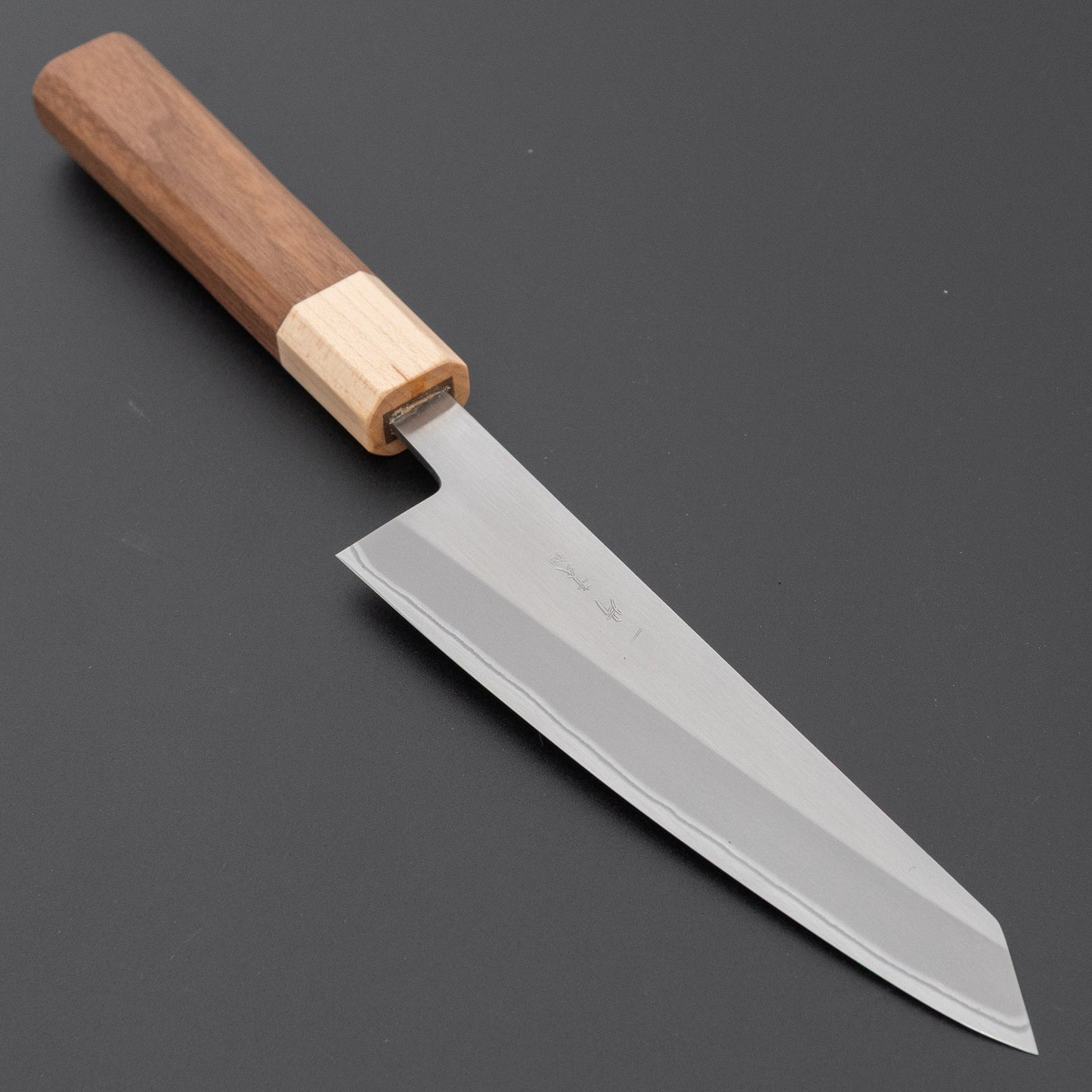 Hitohira TD Blue #2 Stainless Clad Migaki Honesuki Kaku 150mm Walnut Handle