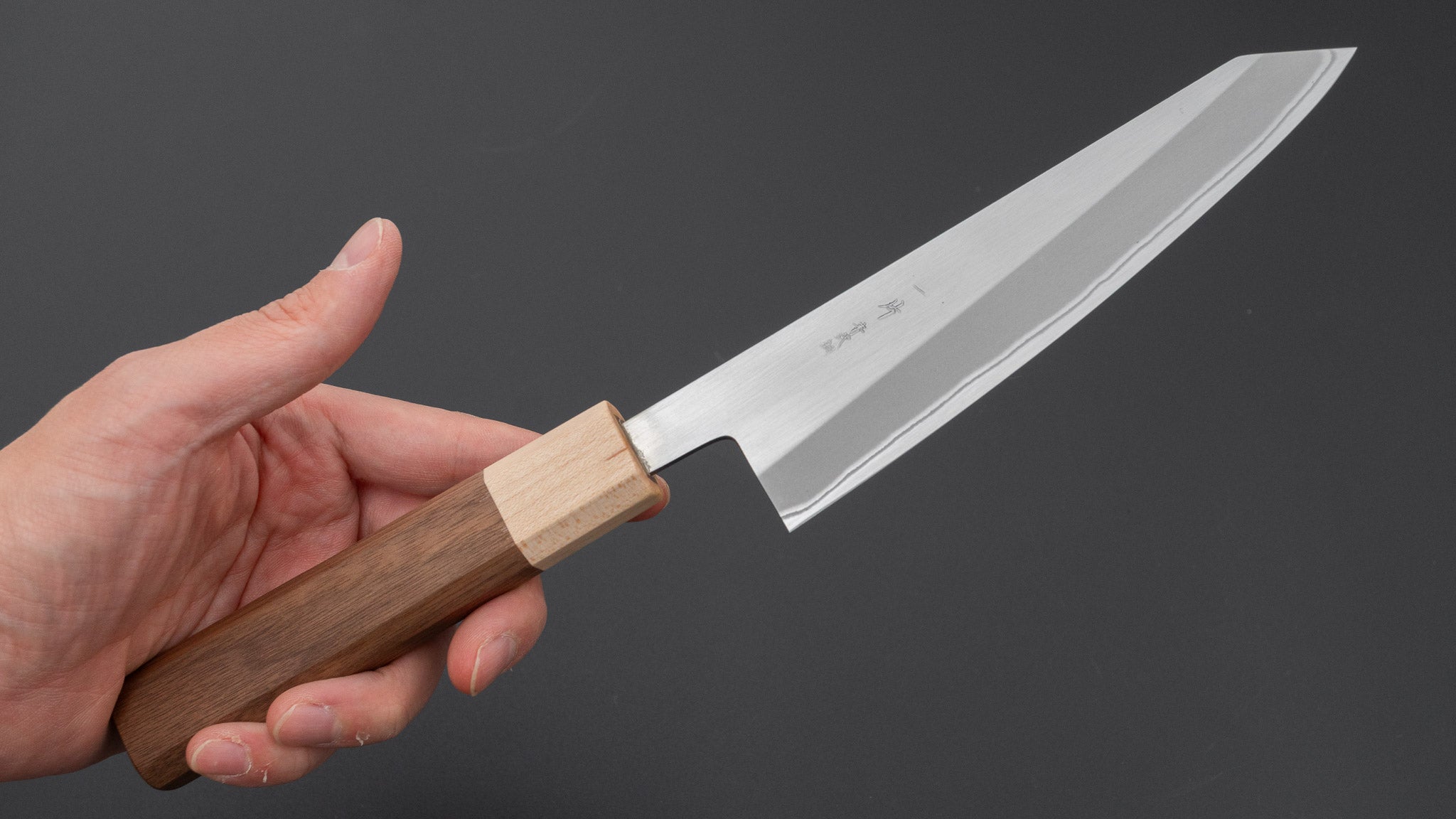 Hitohira TD Blue #2 Stainless Clad Migaki Honesuki Kaku 150mm