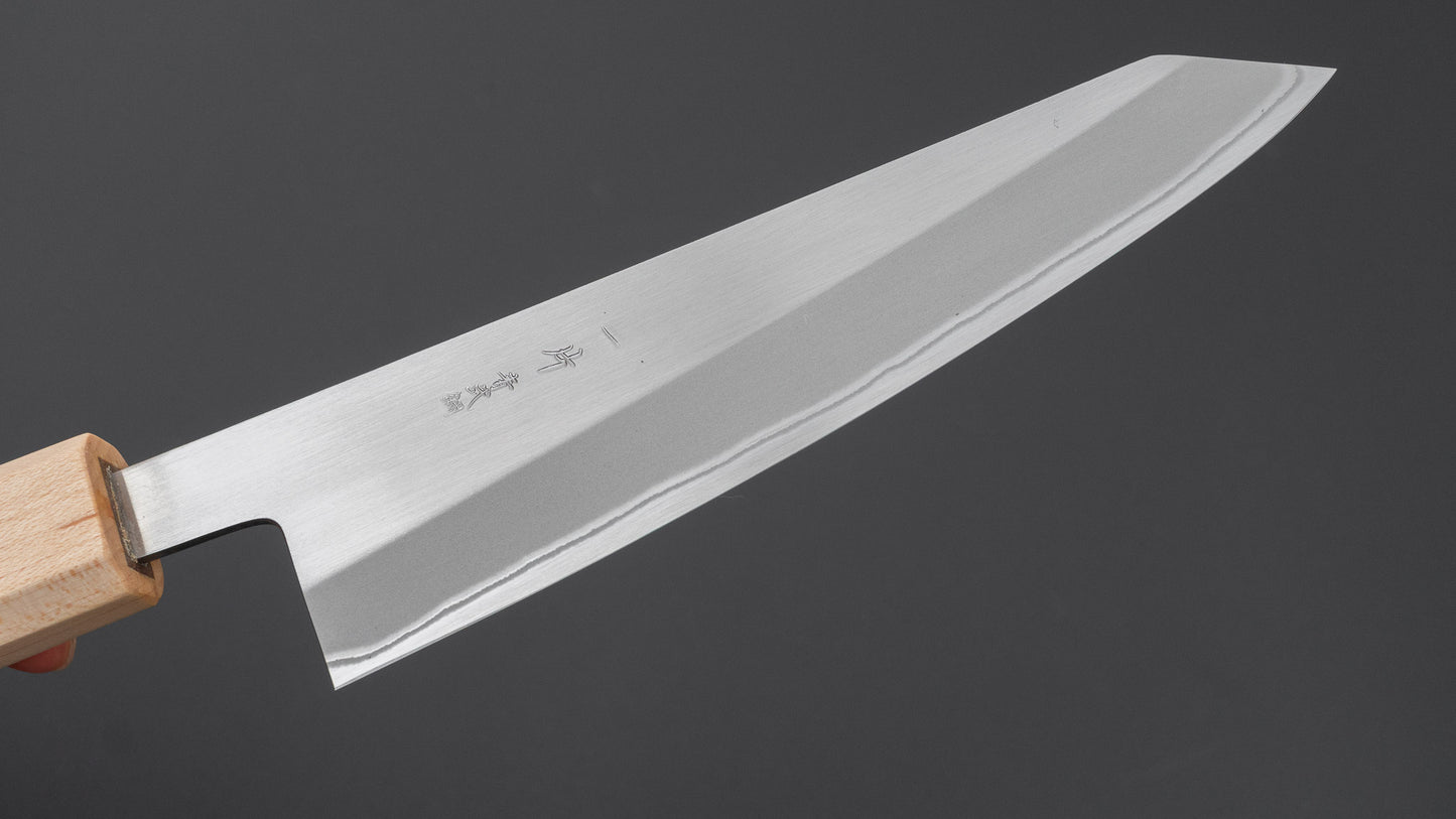 Hitohira TD Blue #2 Stainless Clad Migaki Honesuki Kaku 150mm Walnut Handle