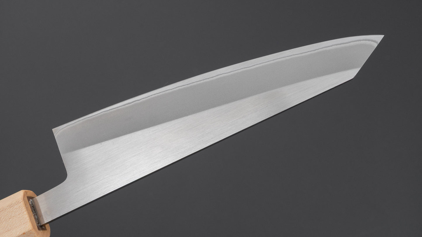 Hitohira TD Blue #2 Stainless Clad Migaki Honesuki Kaku 150mm Walnut Handle