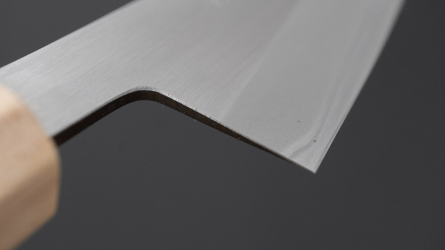 Hitohira TD Blue #2 Stainless Clad Migaki Honesuki Kaku 150mm Walnut Handle