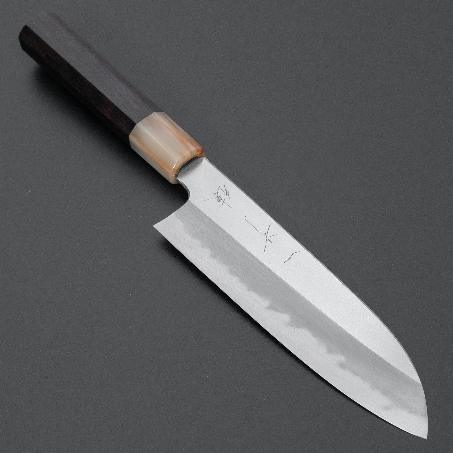 Hitohira Tanaka Ren White #2 Santoku 180mm Ebony Handle