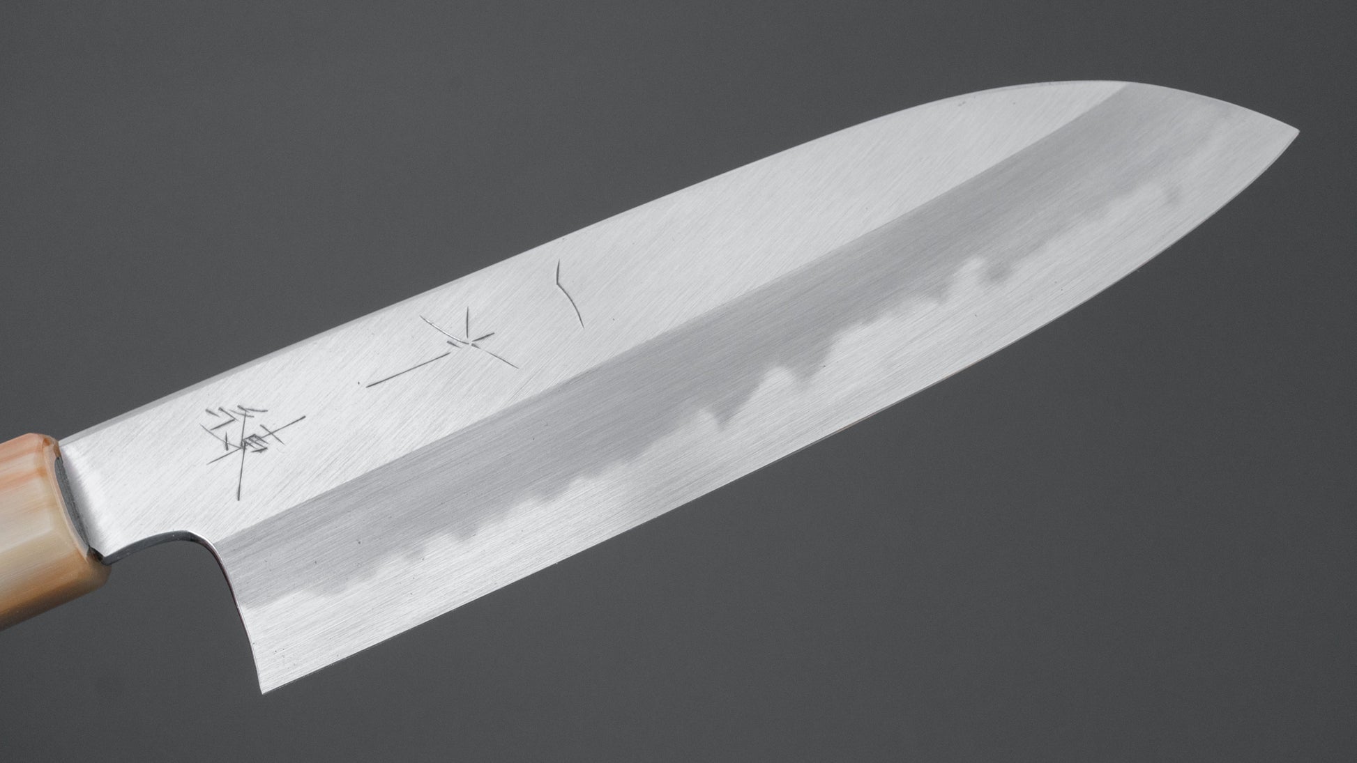 Hitohira Tanaka Ren White #2 Santoku 180mm Ebony Handle