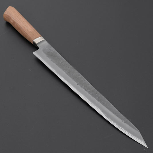 Hitohira TD Blue #2 Stainless Clad Nashiji Yo Sujihiki 270mm Walnut Handle