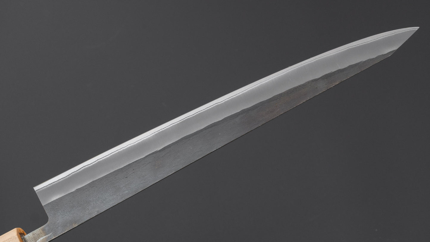 Hitohira TD Blue #2 Stainless Clad Kurouchi Sujihiki 270mm Walnut Handle