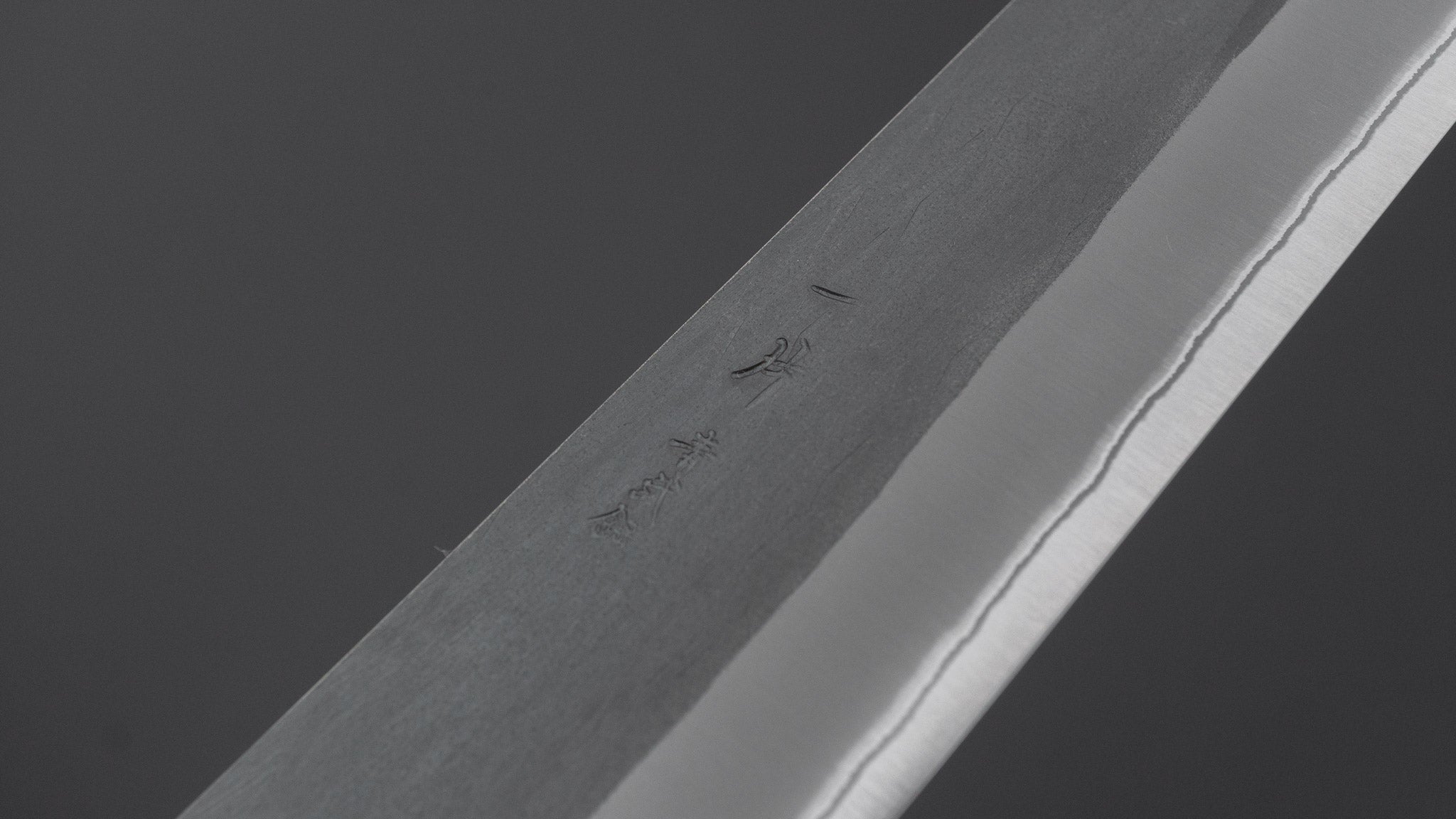 Hitohira TD Blue #2 Stainless Clad Kurouchi Sujihiki 270mm Walnut