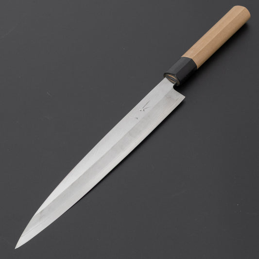 Hitohira Silver #3 Left-Handed Yanagiba 240mm Ho Wood Handle (D-Shape)
